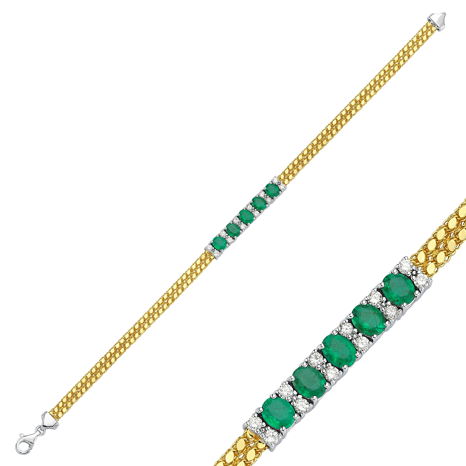 4,15 Ct Harem Zümrütlü Pırlantalı Takım