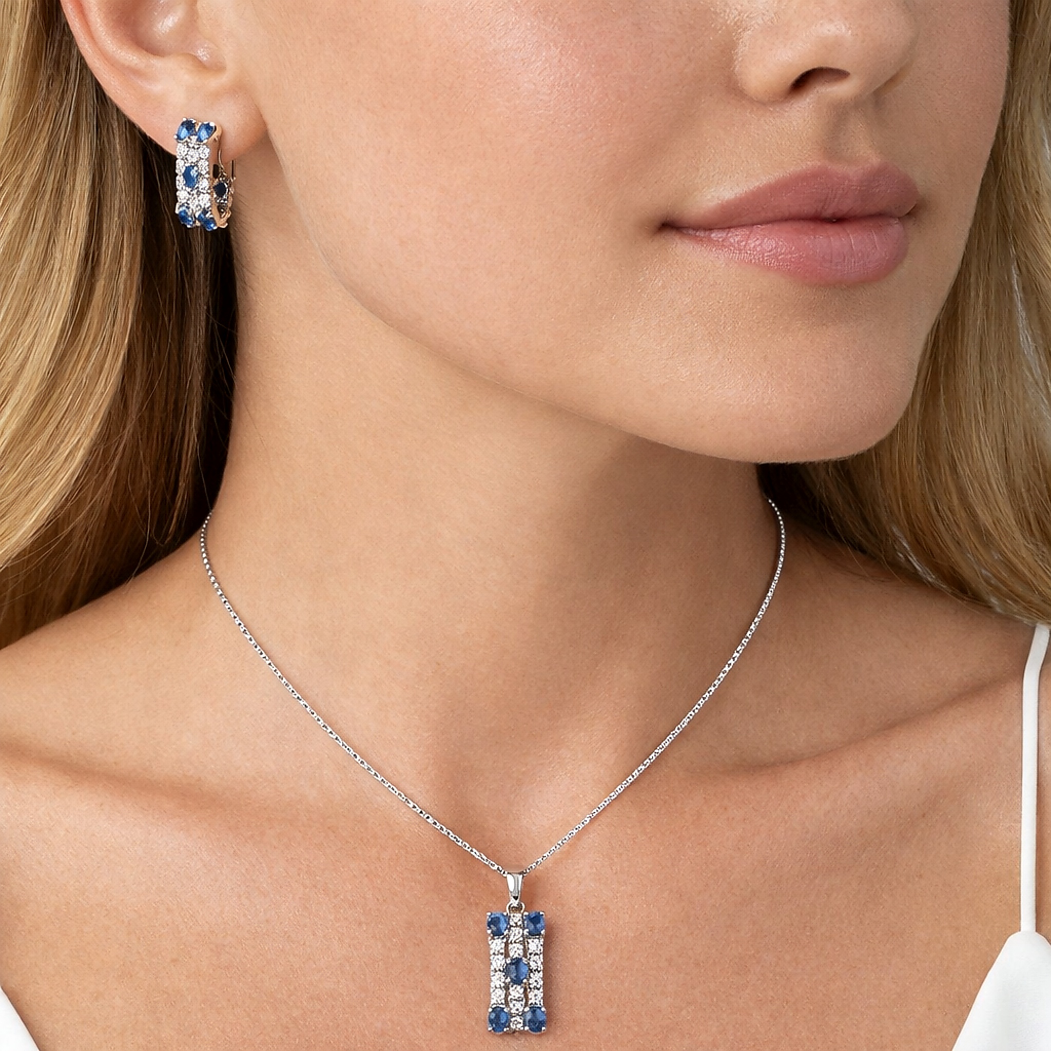 4,03 Ct Safirli Harem Takım